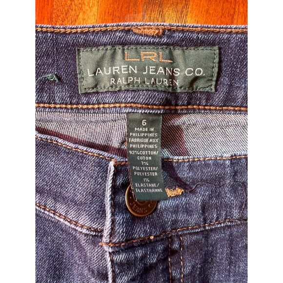 Women's LRL Ralph Lauren Jeans Co Straight Leg Dark Wash Blue Jeans Size 6 - Picture 5 of 7